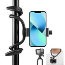 Taisioner Uタイプ フレキシブルアーム カメラ用首掛け ネックレス式マウント スマホホルダーク 携帯アクションカメラ用 曲げる柔らかい自撮り棒 折りたたみ 360度回転 自由調節 スマホホルダー付き
