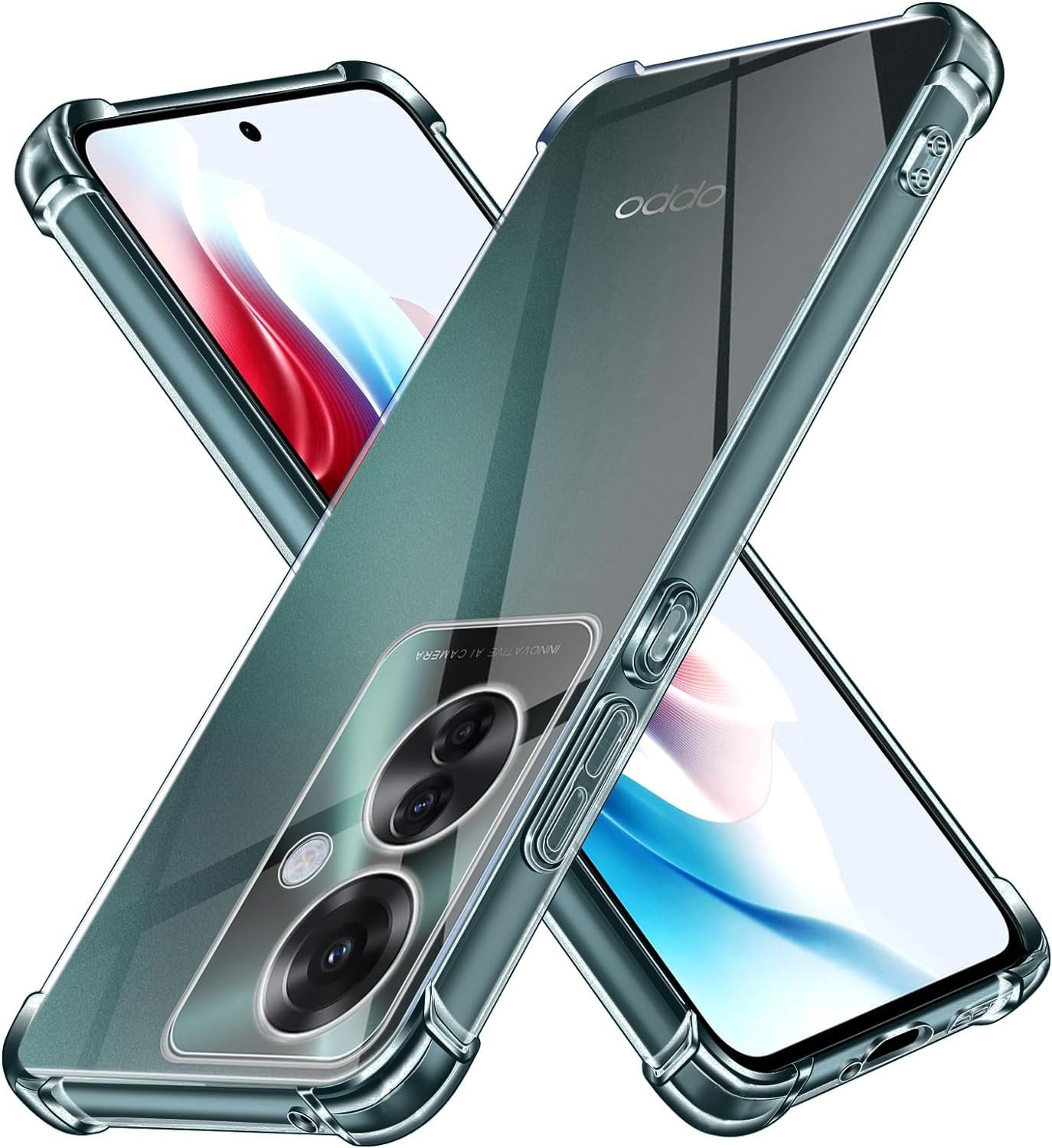 LAYJOY OPPO Re1 A ケース透明ソフトTPU 米軍MIL規格 耐衝撃 OPPO RENO 11 A カバー [ 四隅?化保護 シリコン 軟性 全透明 全面保護 衝撃吸収] 対応 OPPO Reno 11A スマホケース（クリア）