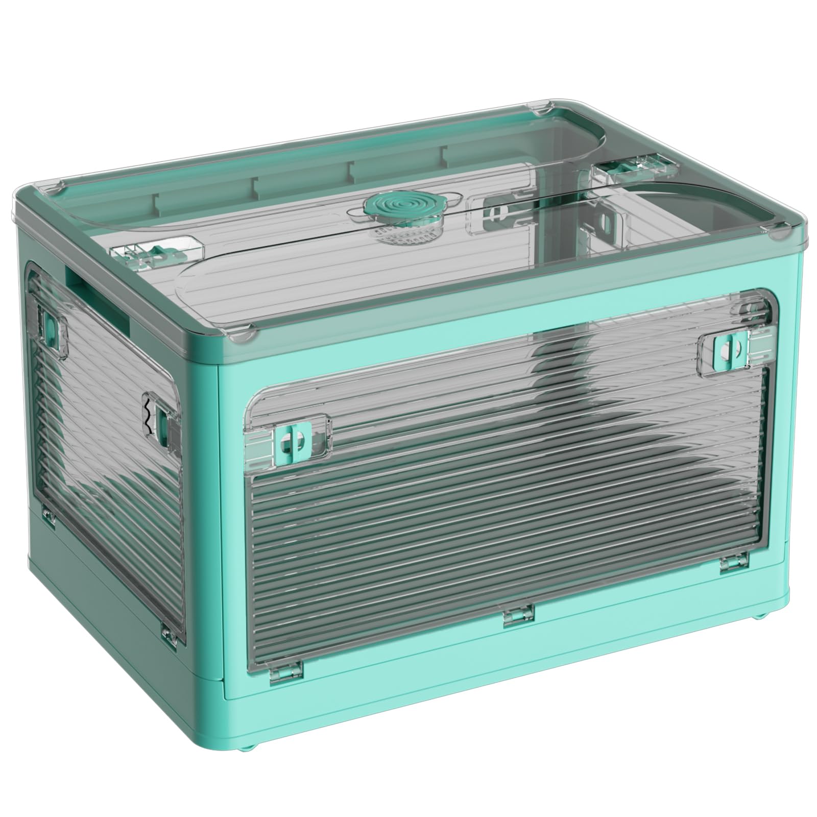 X XUNTAO【収納ボックス 折りたたみ】蓋付き 積み重ね 全方向から取り出せる 収納ケース 衣類 布団 小物 収納 折り畳み コンテナ ボックス 大型 プラスチック キャスター付き おしゃれ 組立簡単 防塵 防カビ 防湿 無臭 透明 厚み 強い耐荷重 大容量 家庭用 車用 複数のサ