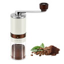 VKCHEF コーヒーミル 手挽きコーヒーグラインダー セラミック臼 コーヒー豆挽き 珈琲ミル 外部6度調節機可能 お手入れ簡単 水洗い可能 小型 急速挽く 超...