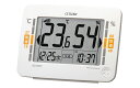 リズム(RHYTHM) シチズン 高精度 デジタル 温湿度計 (電波時計 機能付き) カレンダー 環境目安表示 白 CITIZEN 13.2x18.6x5.3cm 8RZ232-003