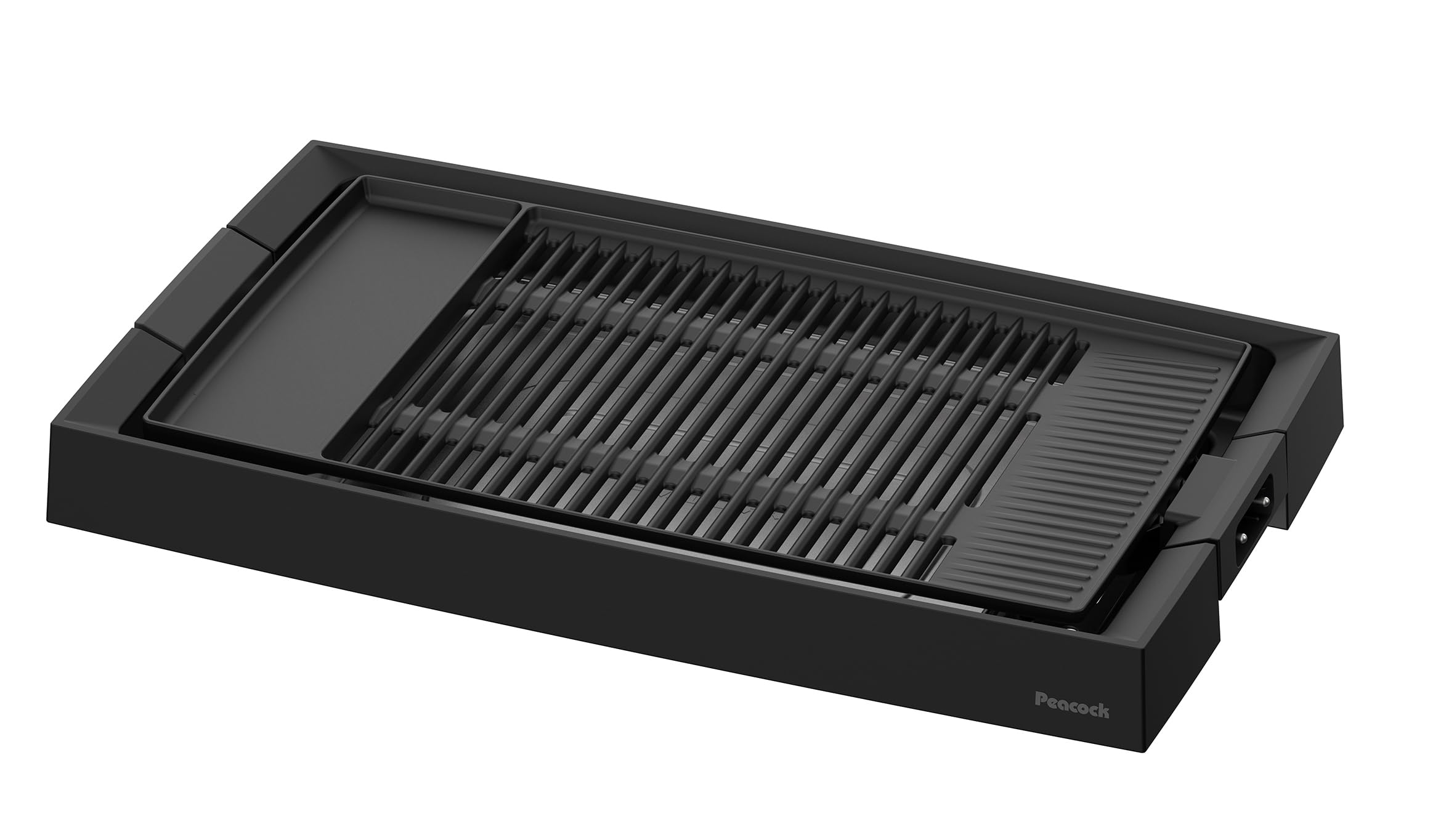 ピーコック 焼肉プレート 煙が出にくい 電気焼肉器 煙約85%カット 油はね約97％削減 油受け皿付き 焼肉..