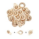 UNICRAFTALE 約12セット 15mm ステンレス 留め具 クラスプパーツ スナップクラスプ 押す ステンレス 留め具 留め金 ゴールデン ステンレス エンドパーツ チェーン留め 接続金具 金属パーツ ブレスレット留め具 ネックレス 留め具 アクセサリーパーツ 副資材 ハンドメイド(3)