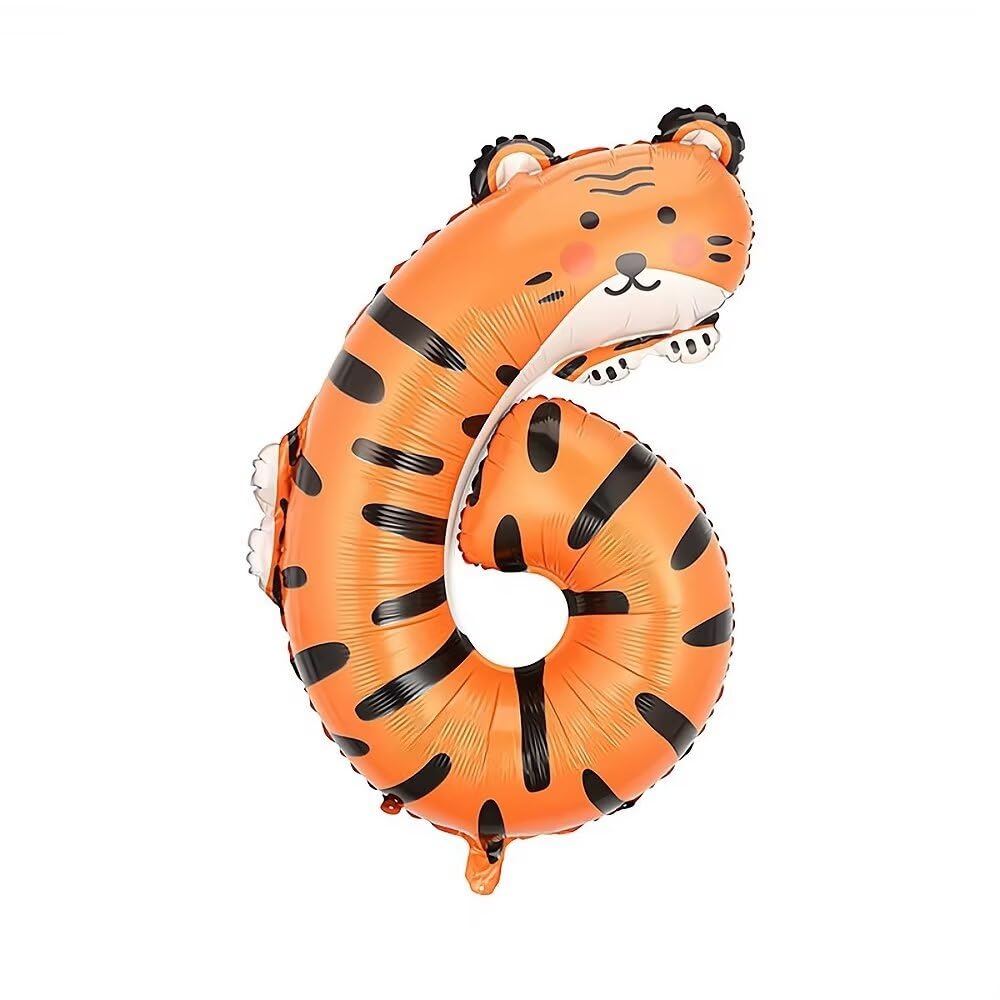 Vthoviwa 40インチ バルーンアルミ6 ヘリウム風船 数字バルーン6動物 0123456789,10-19,20-29,30,40,50,60,70,80,90,100 誕生日 カーニバル 飾り付け記念日パーティー装飾動物6 男女兼用 大きい しじヘリウム
