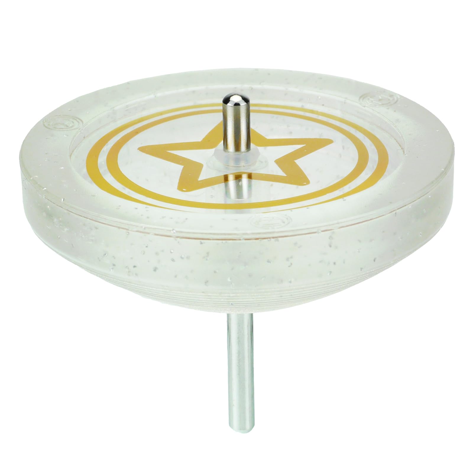 スピンギア 認定 こま ヒバリ ひばり 鉄芯こま こま紐付き (クリアグリッター ☆ロゴ)