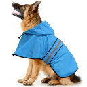 Weesiber 犬レインコート - 防水反射性ペットレインコート調節可能犬用ポンチョ、梅雨対策防雪 防風 通気 軽量 散歩用 帽子付 犬服 小型犬、中型犬、大...
