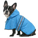 Weesiber 犬レインコート - 防水反射性ペットレインコート調節可能犬用ポンチョ、梅雨対策防雪 防風 通気 軽量 散歩用 帽子付 犬服 小型犬、中型犬、大...