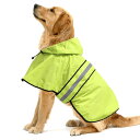 Weesiber 犬レインコート - 防水反射性ペットレインコート調節可能犬用ポンチョ、梅雨対策防雪 防風 通気 軽量 散歩用 帽子付 犬服 小型犬、中型犬、大...