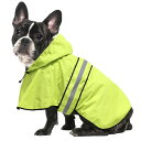 Weesiber 犬レインコート - 防水反射性ペットレインコート調節可能犬用ポンチョ、梅雨対策防雪 防風 通気 軽量 散歩用 帽子付 犬服 小型犬、中型犬、大...