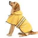 Weesiber 犬レインコート - 防水反射性ペットレインコート調節可能犬用ポンチョ、梅雨対策防雪 防風 通気 軽量 散歩用 帽子付 犬服 小型犬、中型犬、大...
