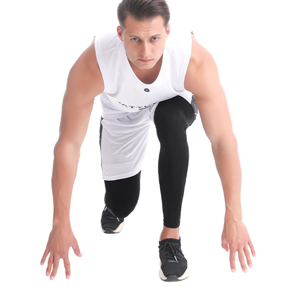 [PIROXIS] レッグカバー メンズ 夏 レッグスリーブ【国内検査機関測定済・紫外線保護指数UPF50+】【UVカット・吸汗速乾・左右セット】紫外線対策 接触冷感 吸湿速乾 滑り止め 日焼け止めカバー スポーツ アウトドア 男女兼用 (L)