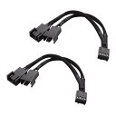 Cable Matters PWMファン用延長ケーブル 2本セット 10cm 4ピン 分岐ケーブル PWM FAN用 Y字型