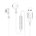 イヤホン マイク USB 有線 ヘッドセット 【2.3m】 マイク付きイヤホン 通話可能 音量調節 HIFI音質 テレワーク WEB会議 Zoom パソコン用 ゲーミング イヤホン USB-A ポート搭載のデスクトップ、コンピュータ、PC、ラップトップなどに対応(2)