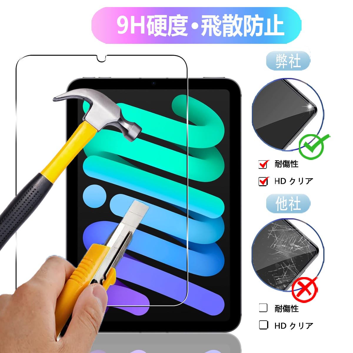 ��2�祻�åȡ� �б� iPad mini7 / iPad mini6 8.3����� ���饹�ե���� ���������Ǻర�˻����� �б� iPad mini ��7���� / iPad mini ��6���� ���֥�å� �ե���� �������饹 �վ� �ݸ�ե���� ������ ���С� ����9H �ⴶ�٥��å� ��ñŽ���դ� FAMROLLS �б�