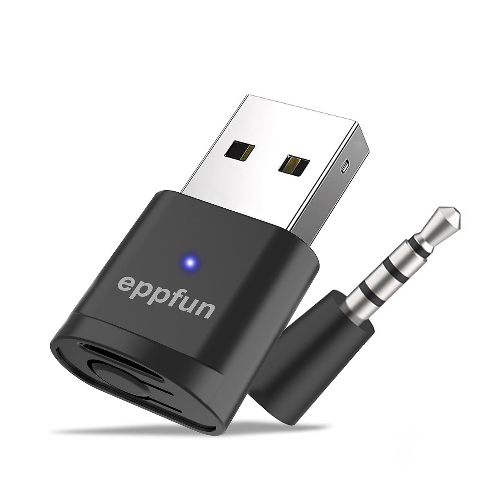 eppfun PS4 PS5/PC/SWITCH 用 USB Bluetooth 5.2 APTX-Adaptive トランスミッター オーディオ アダプ APTX/APTX HD/SBC対応 ミニマイク付属 2台同時接続 低遅延 ブルートゥース 送信機のサムネイル