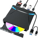 DVDドライブ 外付け 【2024新モデル・6In1多機能】 薄型 ポ...(2)
