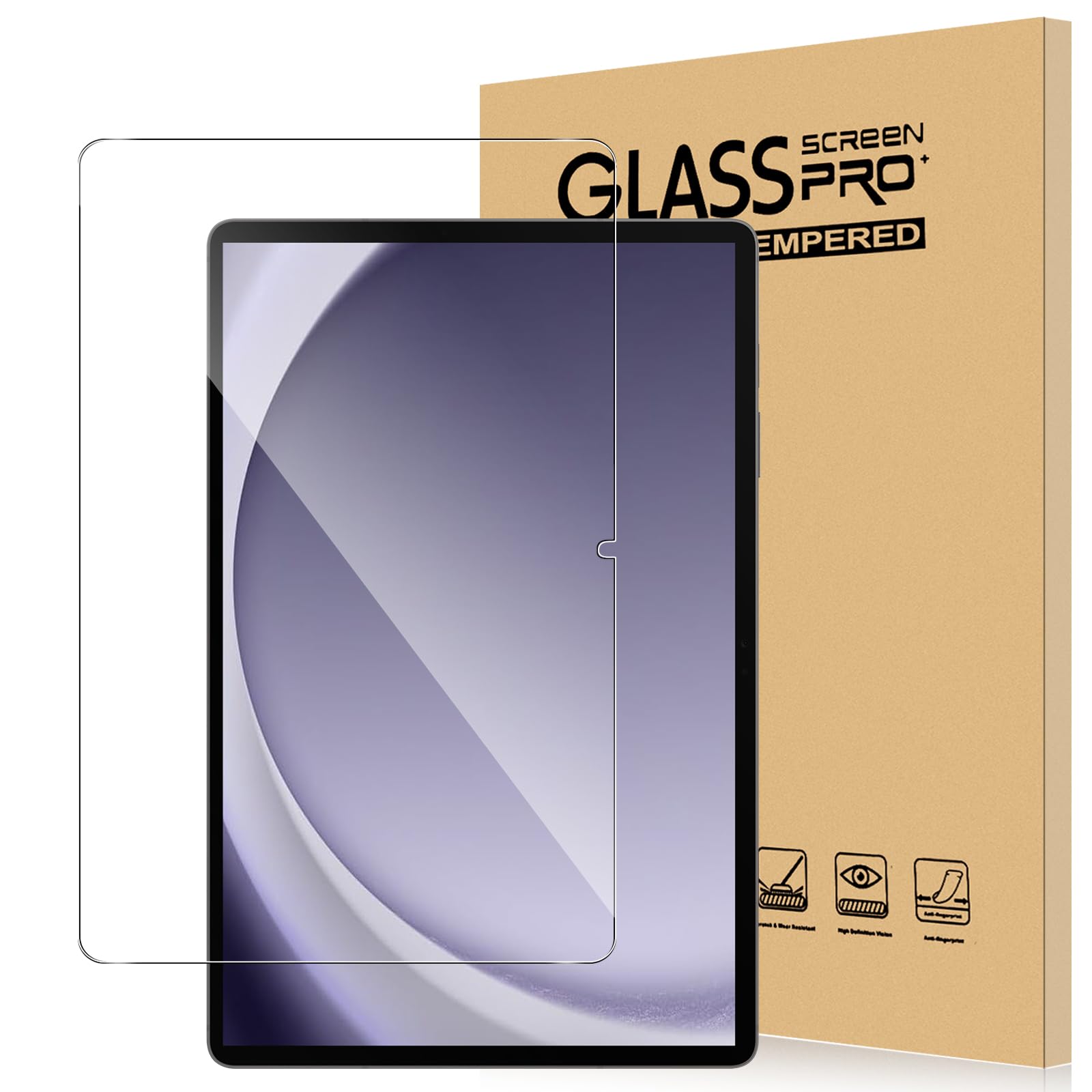 For Galaxy Tab S9 FE/Galaxy Tab A9 Plusフィルム 強化ガラス タブレット 10.9インチ 高透過率 高感度タッチ 硬度9H 指紋防止 Greerass 気泡防止 撥水撥油 耐衝撃 貼り付け簡単 液晶保護 超薄飛散防止 Galaxy Tab S9 FE/Galaxy Tab A9 Plusタブレット 10.9インチ 対応