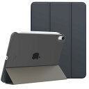 MoKo iPad Air 11インチ ケース(2024) / iPad Air5/4 10.9インチ ケース 11インチiPad Air(M2) iPad Air第5/4世代 10.9 カバー 半透明 オートスリープ ApplePencilPro/第2世代ペアリング&充電対応 三折りスタンド PUレザー 裏地マイクロファイバー スマートケース グレー
