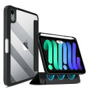 Wonzir iPad mini7 ケース (2024新モデル A17 Pro) 磁気着脱式 iPad mini6 ケース (2021モデル) ipad 8.3 インチ カバー マグネット 取り外し可能なマグネット カバー Apple Pencil 収納可能(磁気吸着)オートスリープ/ウェイク 裏全透明PCカバー (ブラック)(2)