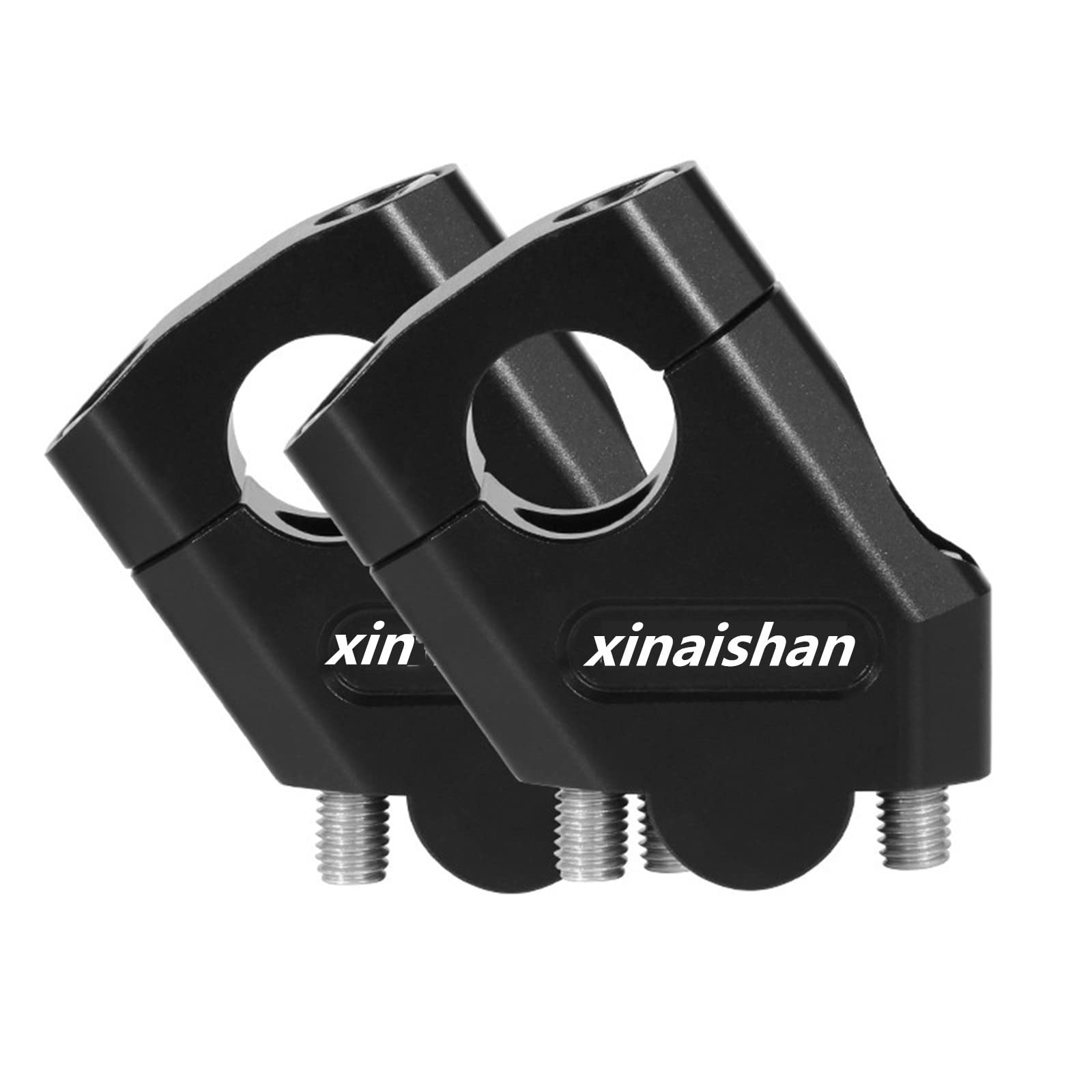 xinaishan バイク用ハンドルバーライザー オートバイハンドルバー ライザー ハンドルポスト22mm/28mm 汎用 (MDL3517(直径22mm), ブラック)