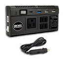 【新登場モデル】カーインバーター 車載充電器 120W DC12V 24V をAC110Vに 変換 修正弦波 カーチャージャー 車 コンセント 12V車 & 24Vトラック 対応 アダプター ACコンセント 3口/2口 ×3 USBポート ×3 PDポート x1 シガーライターソケット×2 直流交流変換装置 車内