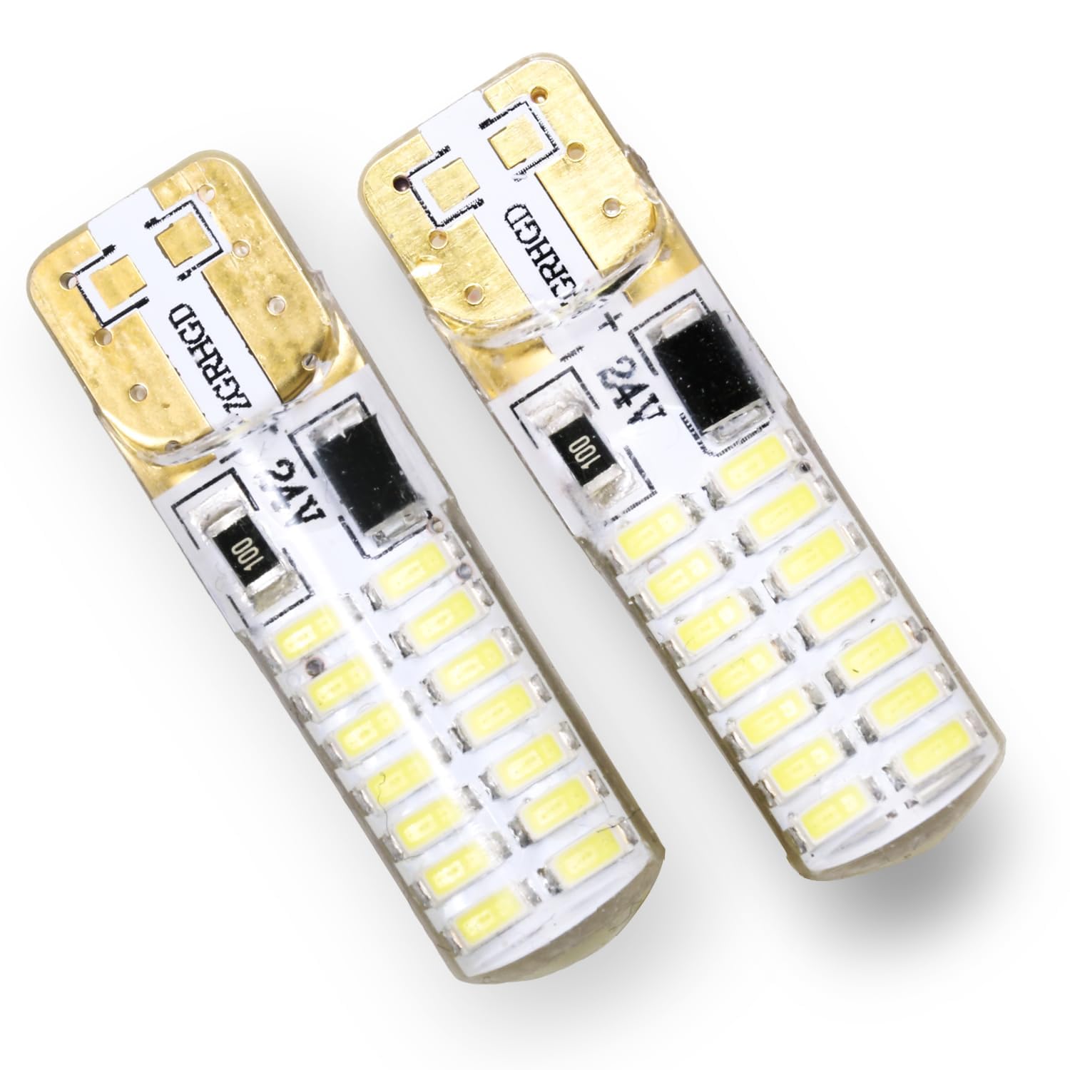 Takenous トラック野郎御用達 竹村商会 led t10 ポジション球 ポジションランプ 24v t10 ポジション 爆光 左右セット (ホワイト)