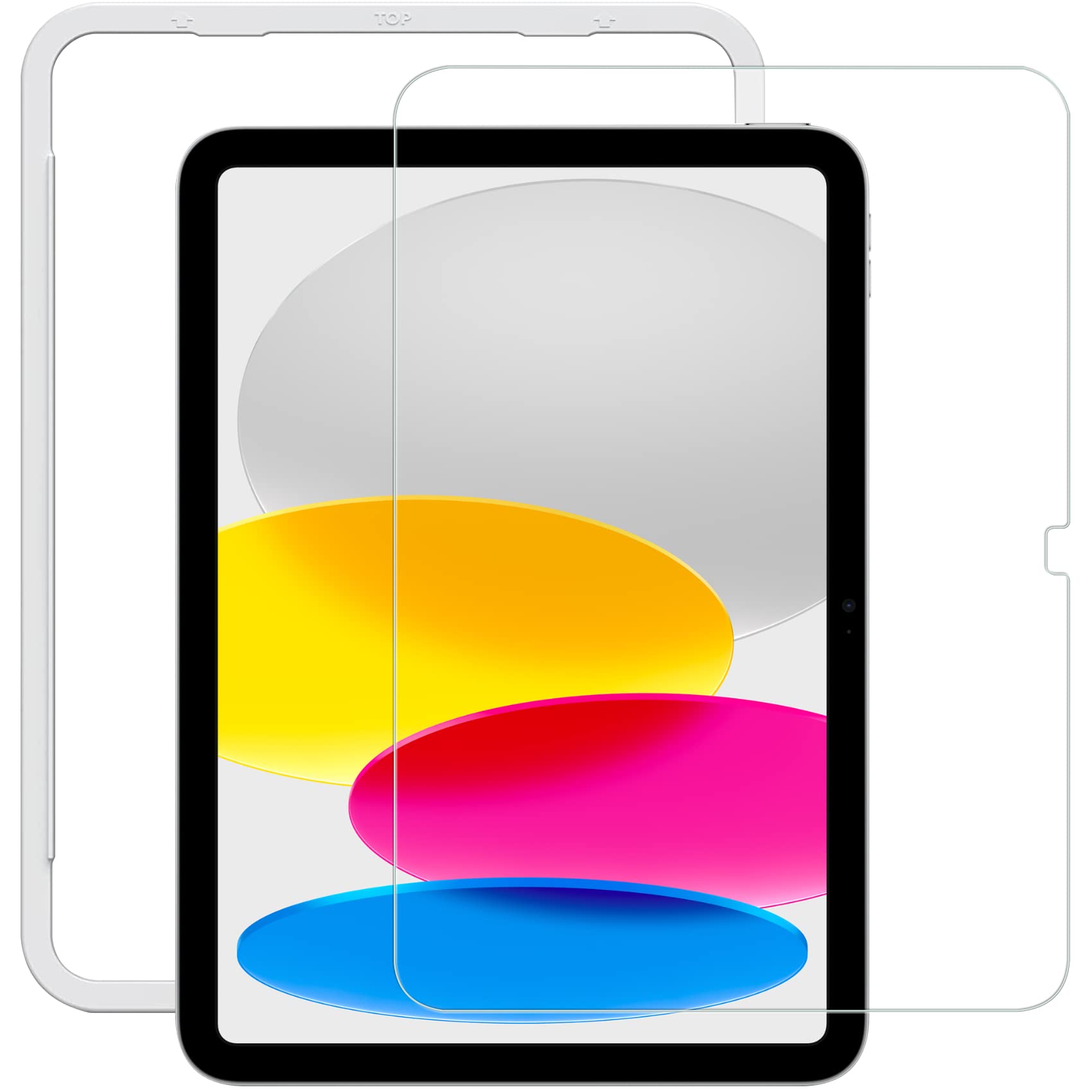 iPad 10世代 用 フィルム iPad 第10世代 (10.9インチ 2022) 対応 アイパッド 10 適用 強化 ガラス 保護 フイルム ガイド枠付き SMPURF STSX9A