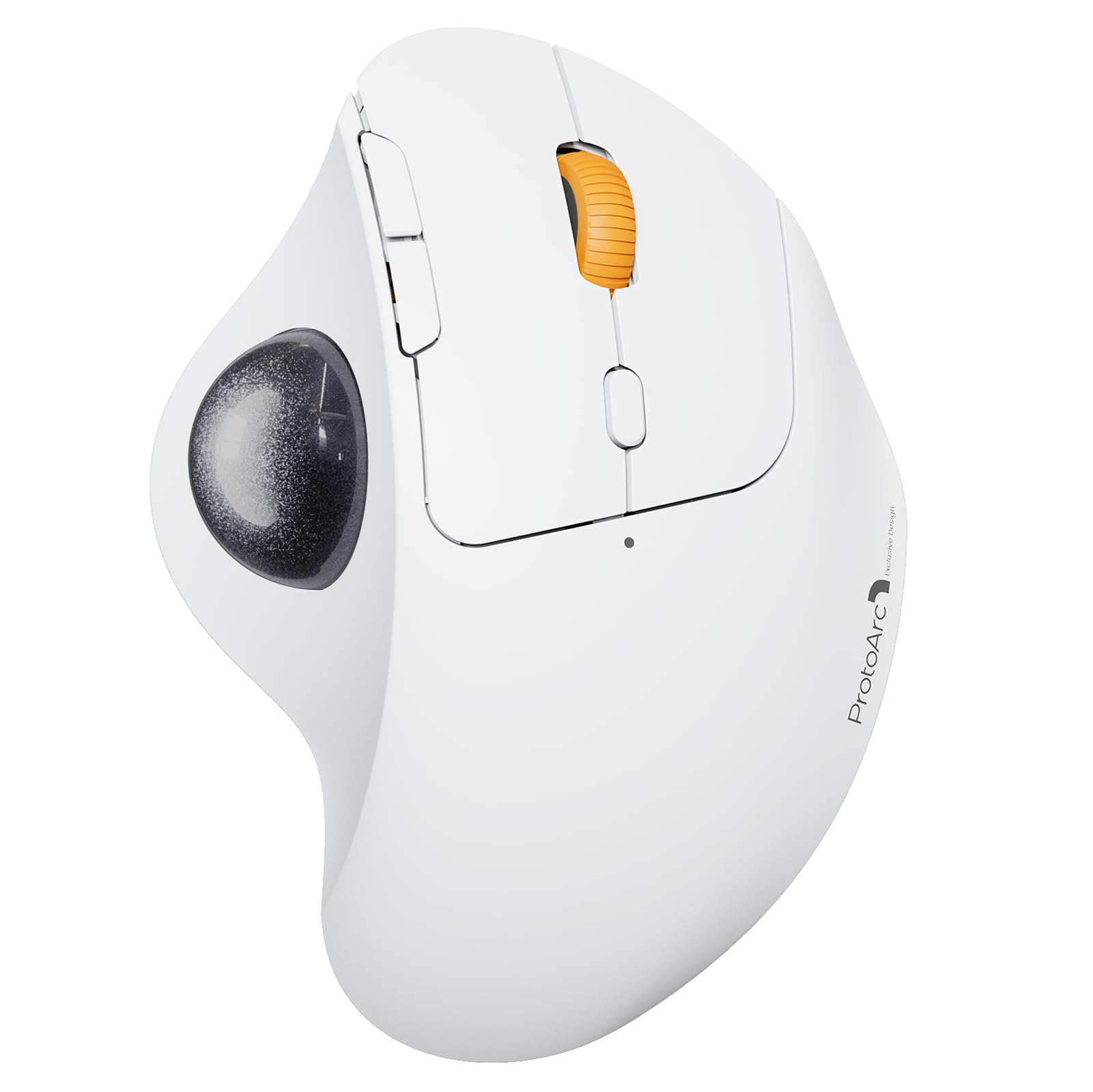 ProtoArc トラックボール マウス ワイヤレス Bluetooth/2.4GHz両対応 3台同時接続 無線 マウス トラックボール 静音 親指 Type-C充電式 大容量バッテリー内蔵 5段階DPI調節可能 トラックボール 進む/戻るボタン搭載 Windows/Mac/iOS/Android対応(ホワイト・ブラック) 【