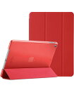 ProCase iPad 9/8/7 ケース (2021 2020 2019) 半透明バックカバー スマートカバー 軽量 三つ折りスタンド iPad 10.2