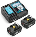 18v バッテリー 充電器セット18v 6.0Ahバッテリー DC18RF充電器 LEDデジタル残量表示 BL1860B 互換 マキタばってりー 大容量電池 リ...