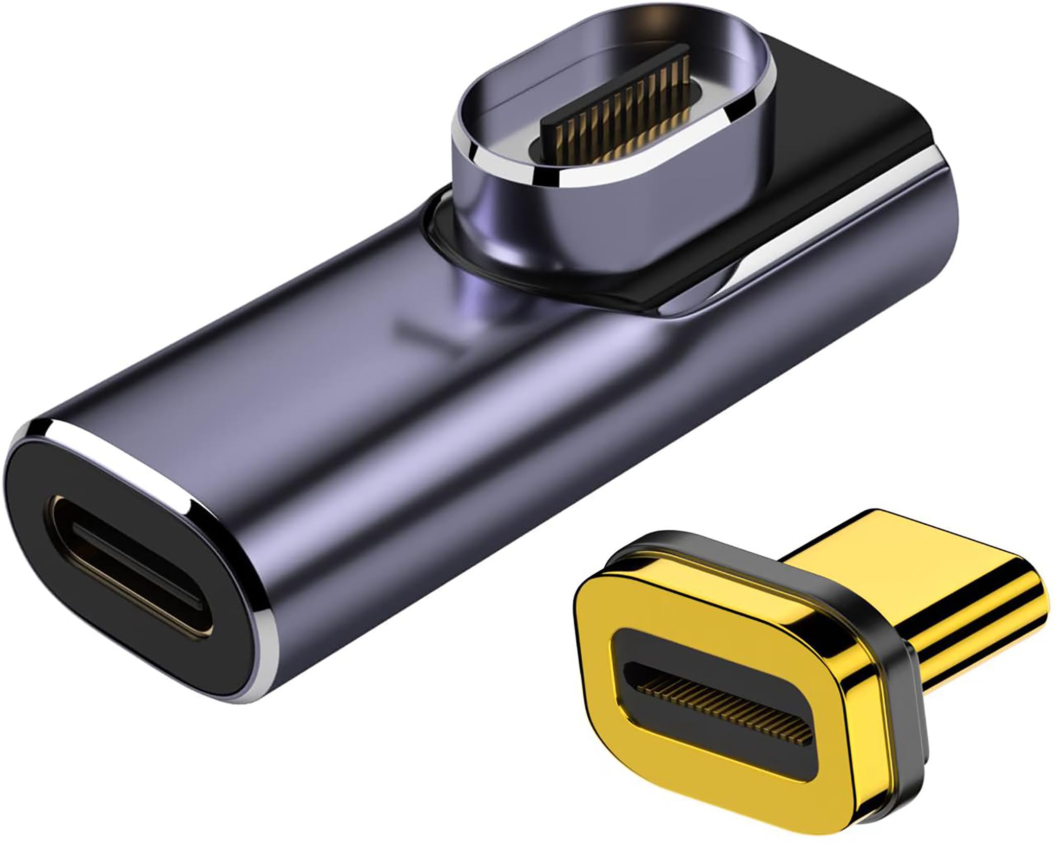 マグネット USB C L字 変換 アダプタ【40Gbps高速データ転送/140W PD急速充電/8K 6...