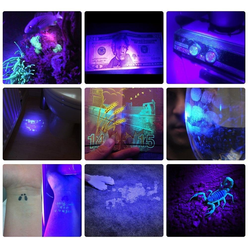 Alonefire SV16 5W 小型 紫外線 ブラックライト波長365nm USB充電式 UV LED ライト...