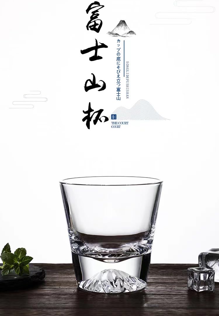 Batone 富士山グラス 270ml 桜切子 ロックグラス 夫婦ペア セット 高級 職人手作り 桐箱入り 日本酒 ビール ウイスキー グラス おしゃれ 切子グラスお祝い 結婚祝い 還暦祝い プレゼント ギフト 贈答品 人気 (2個セット) thrsparkle-10061371 THRSparkle サンプル画像3