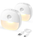 LYRIDZ センサーライト usb充電式 足元灯 人感センサーライト 室内 足元ライト 無段階調光 常夜灯 led フットライト 3モード ナイトライト 電球色 省エネ 薄型 廊下 寝室 玄関 階段 納戸 【2個入り?日本語取説】