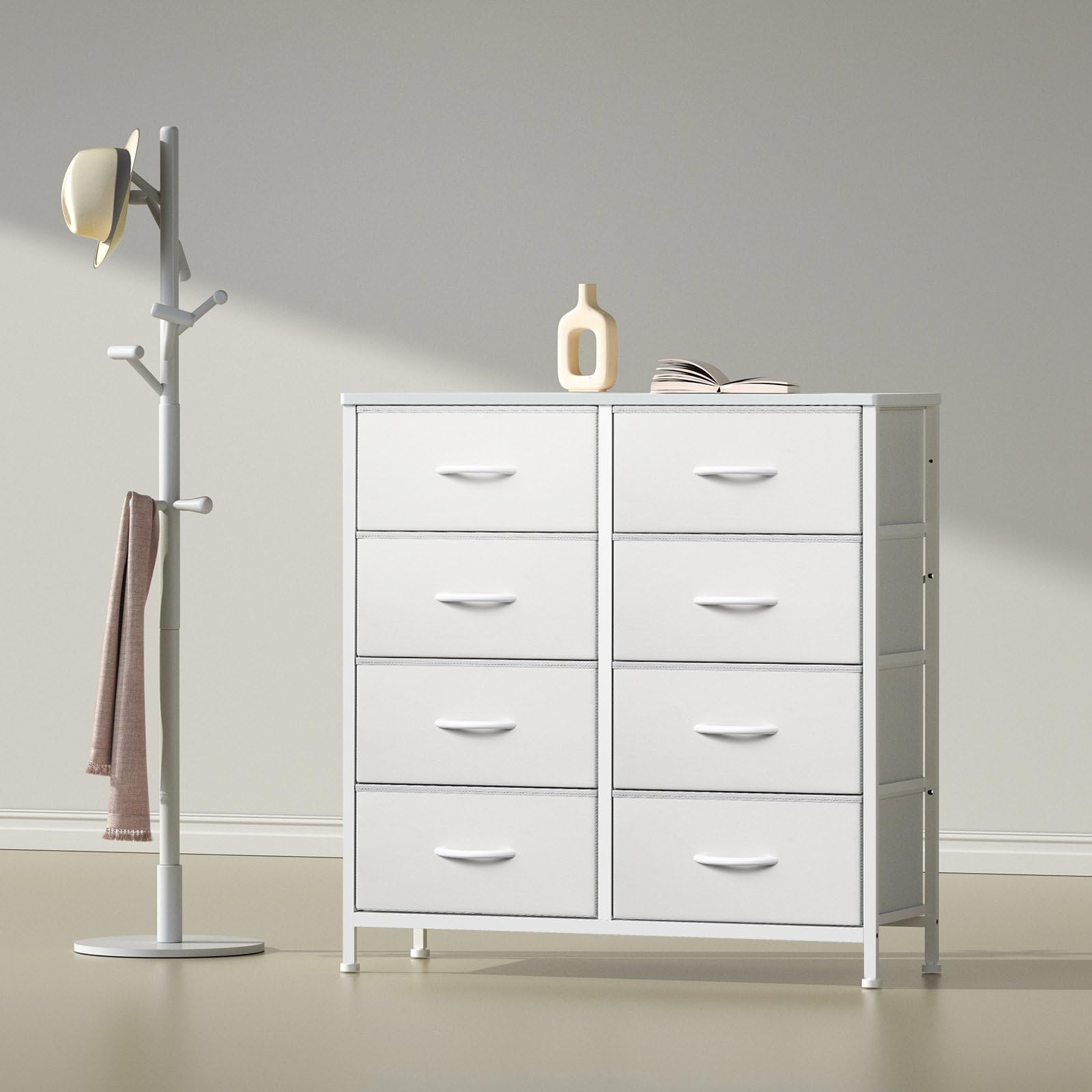 YeTom タンス チェスト 4段 洋服収納 箪笥 cabinet for clothes 箪笥 衣裝ケース 引き出し おしゃれ たんす 衣類チェスト 洋服タンス ファブリックチェスト リビング 収納 多機能 木製天板付き スチールフレーム 大容量 変形にくい 和風 季節性 布製引き出し 組み立て簡