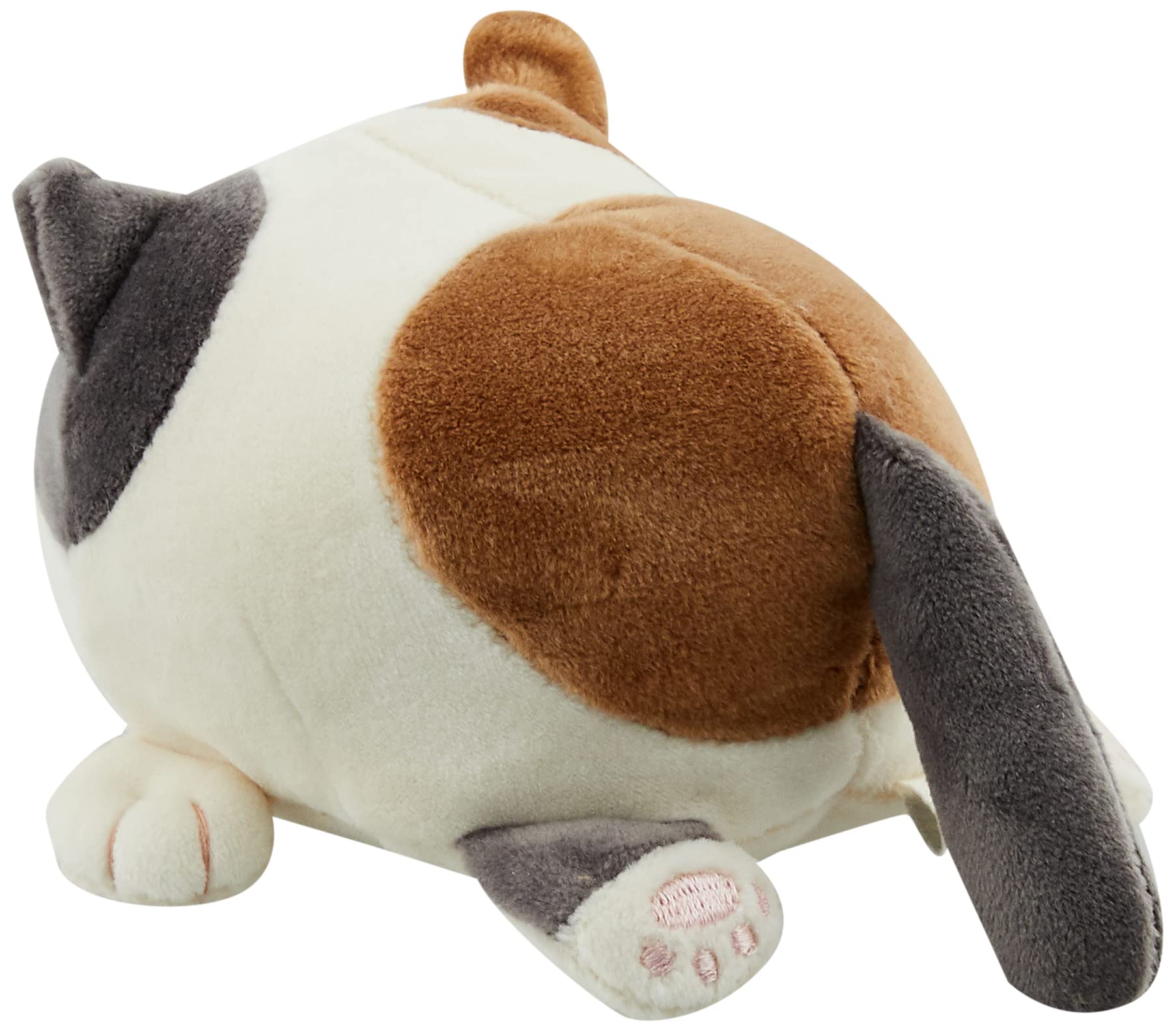 THRSparkleのりぶはあとマスコットマシュマロアニマルミケネコのゆず(全長約11cm)ふわふわもちもち58204-10｜アングル2