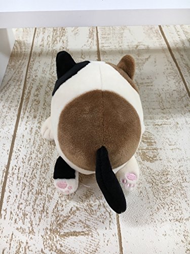 THRSparkleのりぶはあとマスコットマシュマロアニマルミケネコのゆず(全長約11cm)ふわふわもちもち58204-10｜アングル3