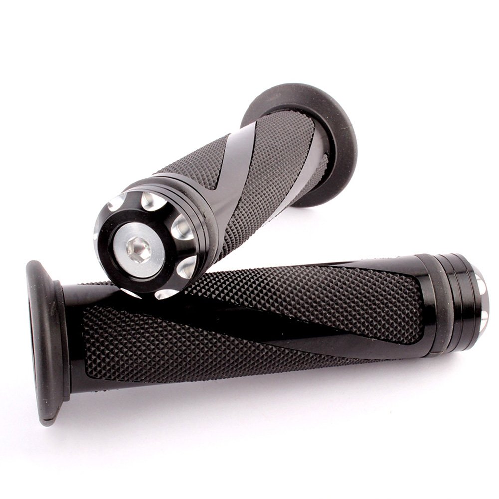 evomosa バイク クリップ 汎用 バーエンド グリップエンドバー ラル グリップ アルミ 汎用 22.2mm 7/8インチ 非貫通 ハンドル バイク ズーマー PCX ジャイロキャノピー ライブディオ グロム などに メンテナンス 外装 カスタム カワサキ スズキ ヤマハ