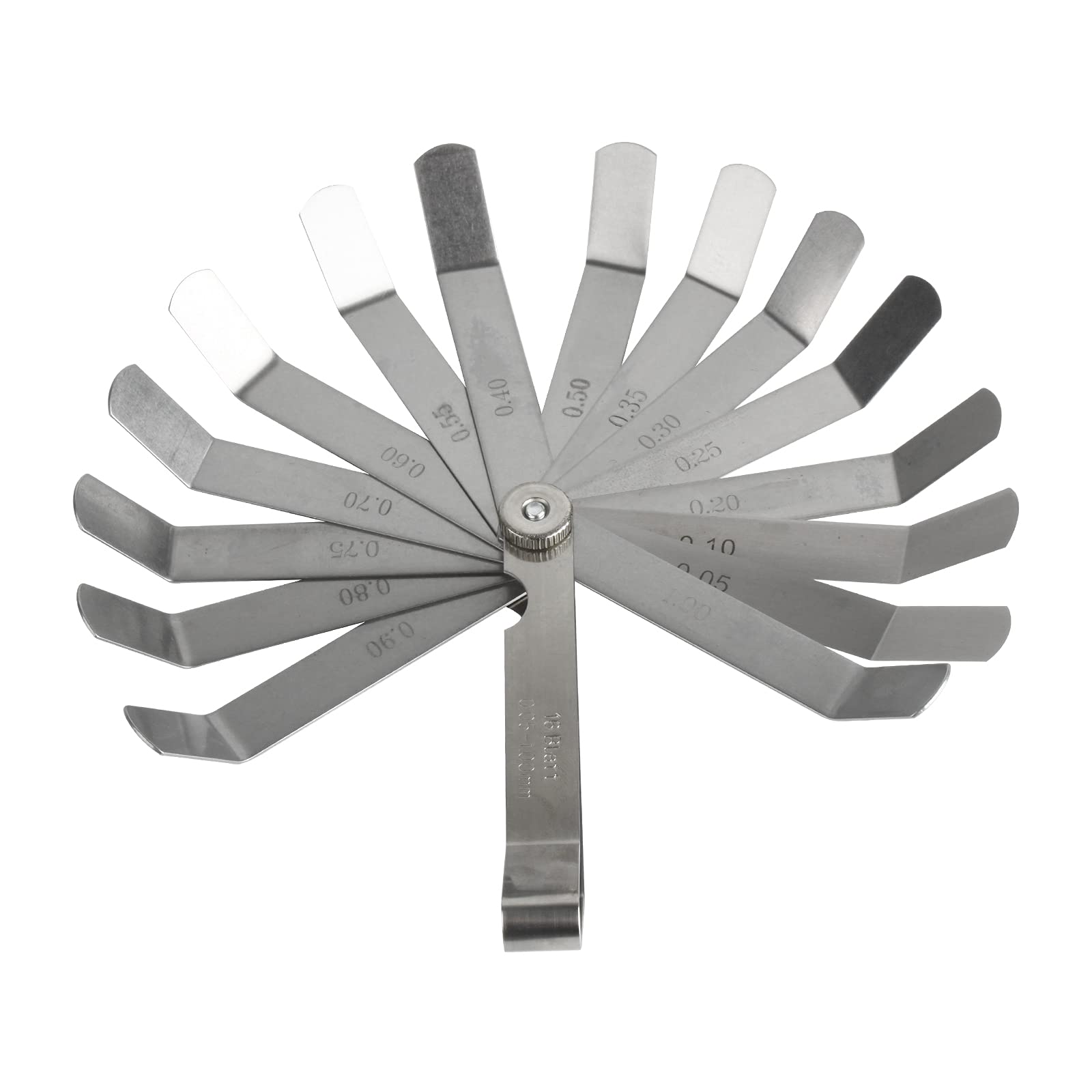 Andux 隙間ゲージ スキマゲージ 数値表示付き 100mm*10/13/16/17/23枚 厚さ薄さ鑑定測りシックネスゲージ SC-01 (100MM*16)