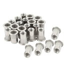 RUOFENG リベットナット ナットリベット 304ステンレススチール M8 シルバートーン ローレット 30個入り