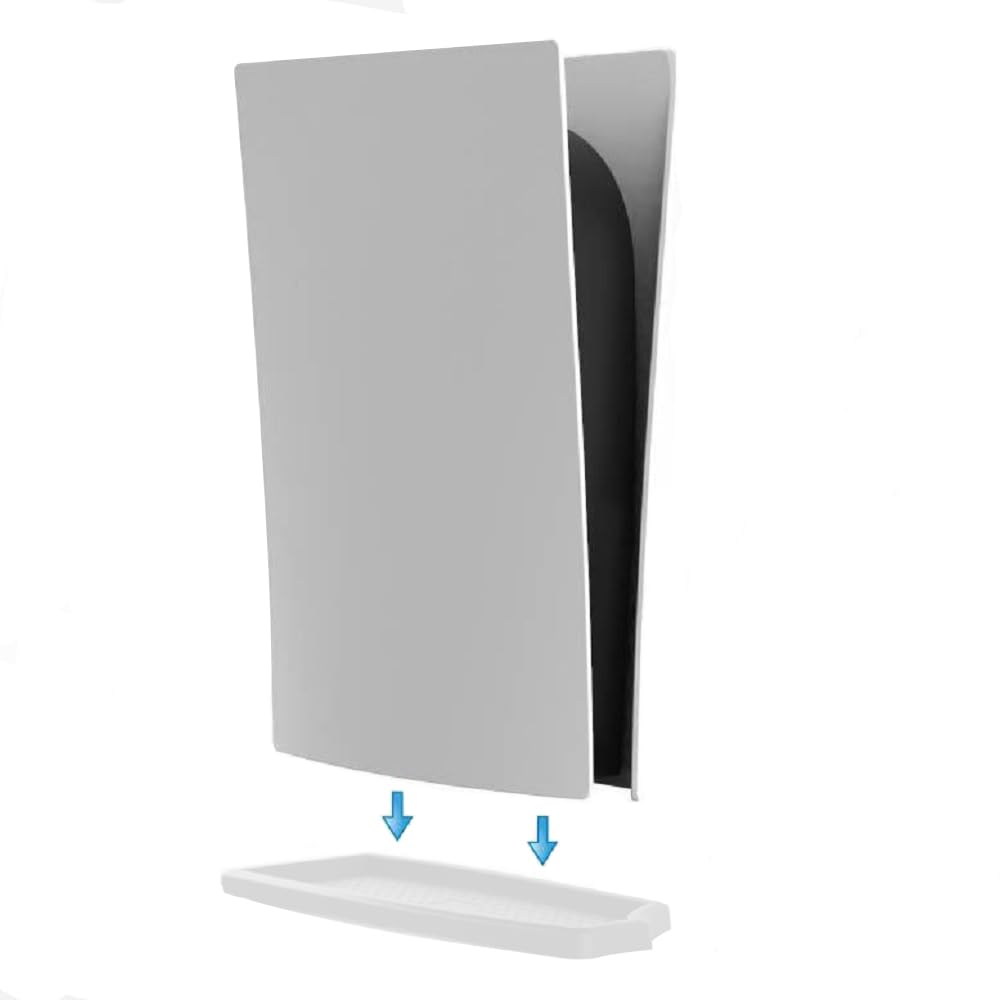 RDFJ PS5 シリーズ専用スタンド シンプルデザイン 省スペース 縦置きスタンド 安定向上 for PS5 スタンド (white, for デジタル・エディション)