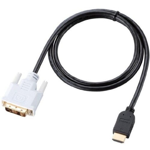 ���쥳�� HDMI-DVI�Ѵ������֥� ���󥰥��� 1.0m DH-HTD10BK