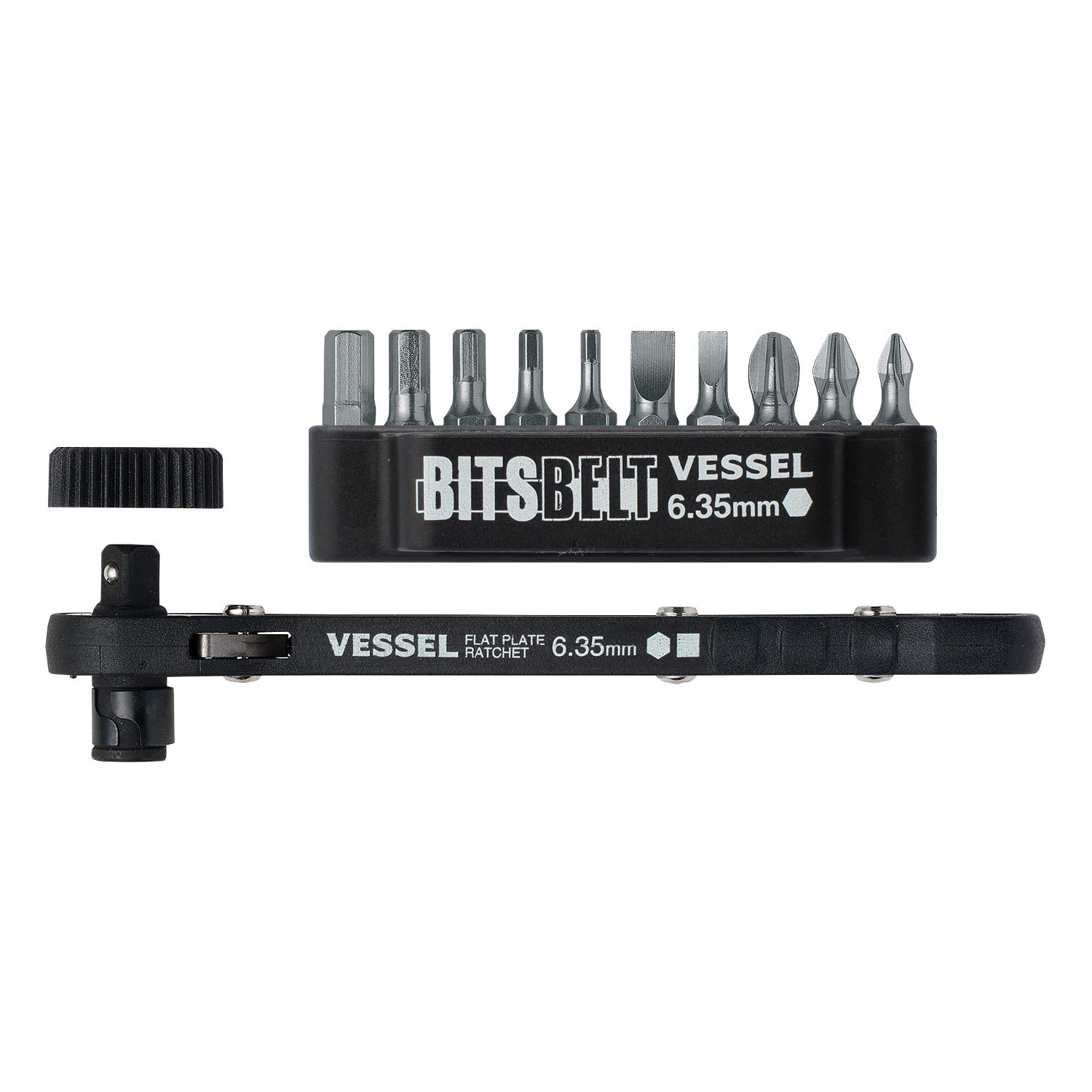 Rakuten - ベッセル(VESSEL) 板ラチェット ドライバーセット (プラス、マイナス、ヘックスビット 10本付) TD-70