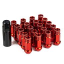 スチール製 ホイールナット タイヤナット レーシングナット ホイールロックナット M12 x P1.25 高さ48mm 20個セット 貫通ナット カラーナット ...