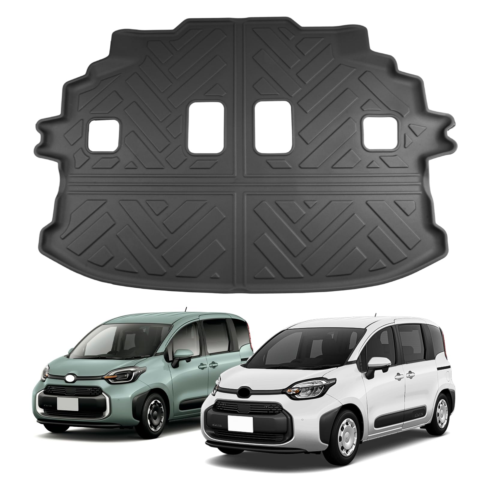 【CDEFG】2022新型 シエンタ 10系 15系 ラゲッジマット SIENTA 10系 15系専用 フロアマット カーゴマット 自動車 荷室 トランクマット 荷台マット 防水 折り畳み式 ラゲッジマット3d TPO材質 耐摩擦 耐汚れ 耐候性 右ハンドル用