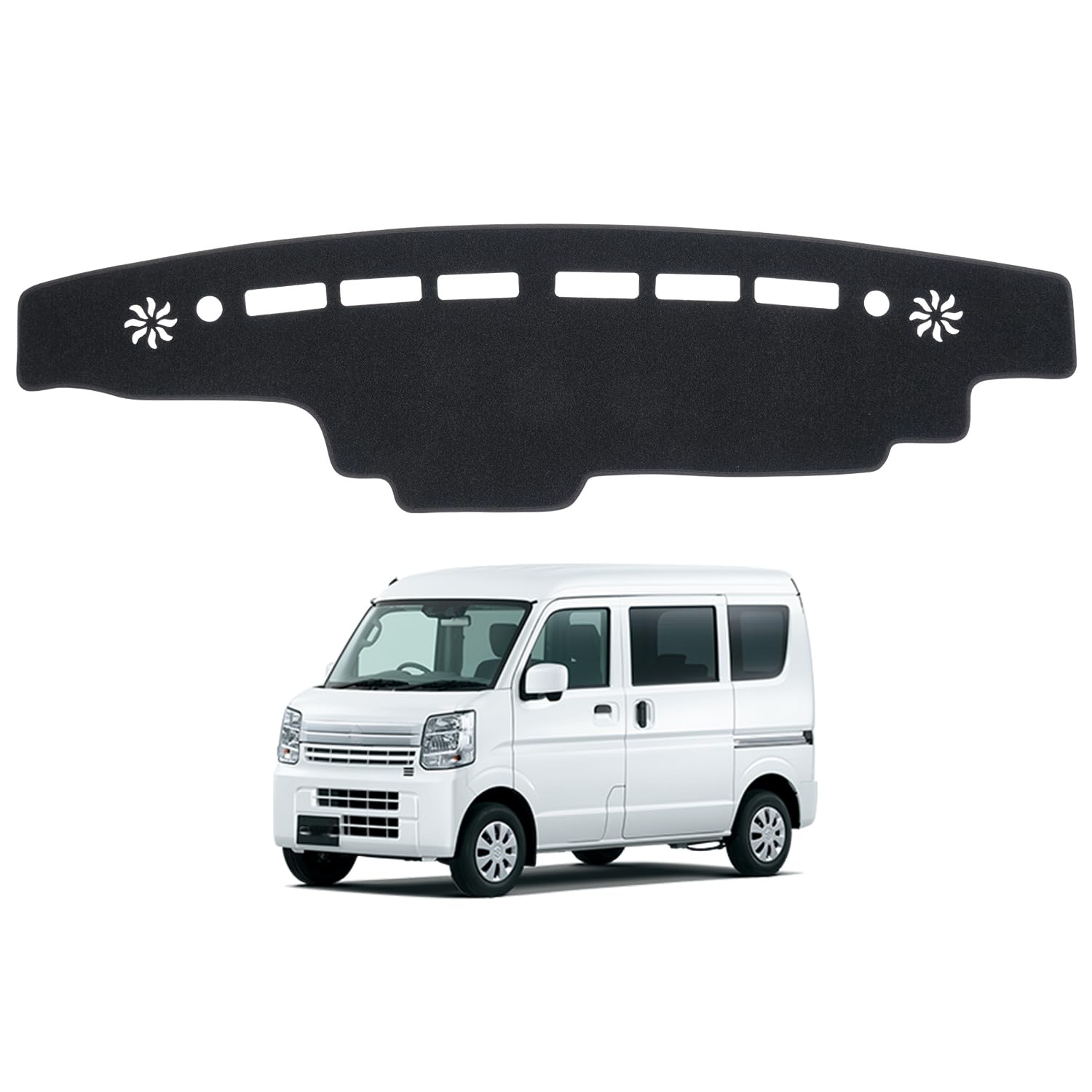 CARVANTA スズキ エブリイ バン DA17V ダッシュボードマット エブリイ ワゴン DA17W ダッシュボードカバー 車型専用設計 ダッシュマット EVERY VAN DA17V WAGON DA17W 2015年2月〜現行 日焼け対策 映り込み軽減 劣化防止 難燃繊維 カー用品 1枚セット