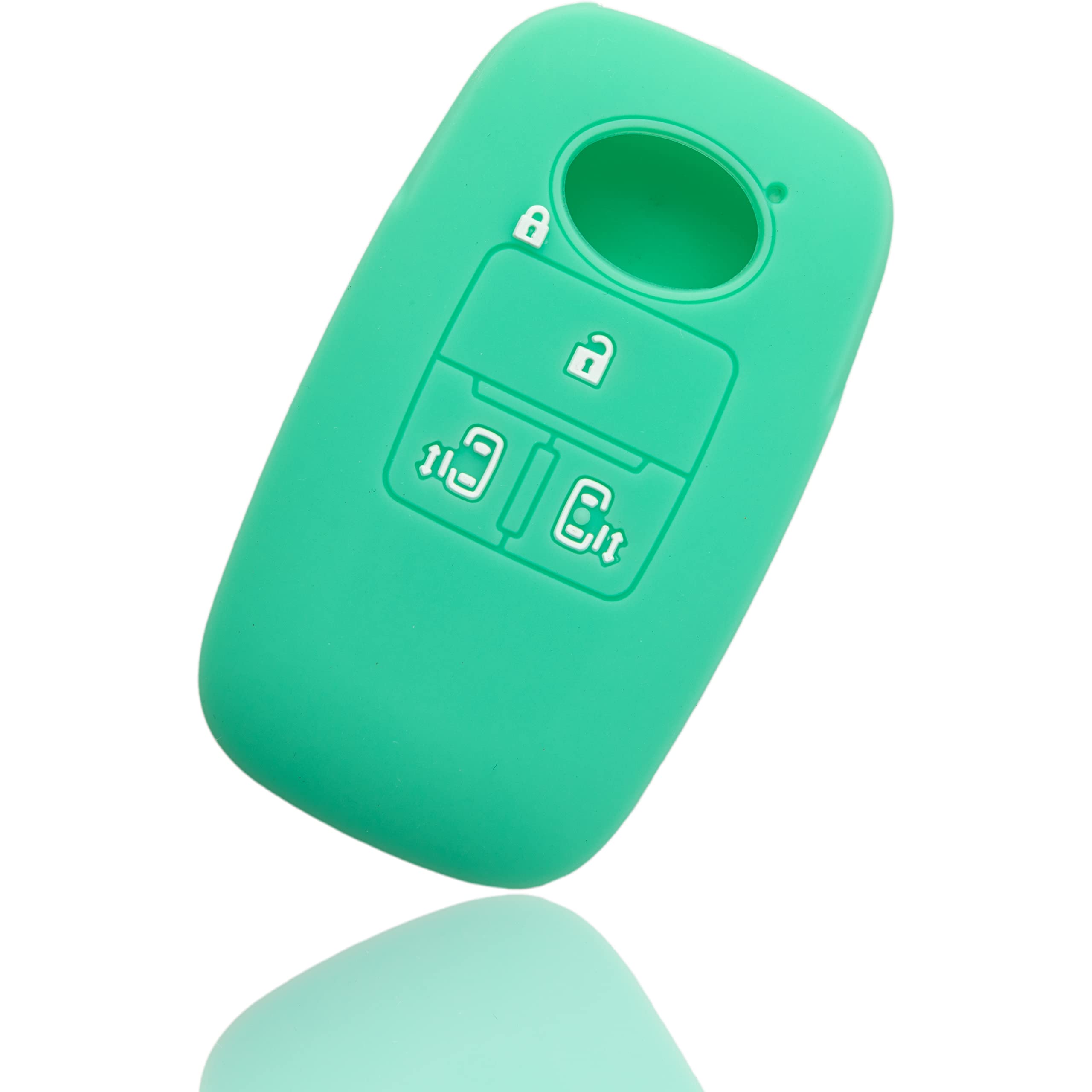 Rakuten - [MALAKO] ダイハツ トヨタ カバー キーケース 鍵 キーカバー シリコン キーレス キーホルダー スマートキー 4ボタン 新型タント 新型タントカスタム ルーミー トール 専用設計 傷防止 DAIHATSU TOYOTA 1 (ミントグリーン)