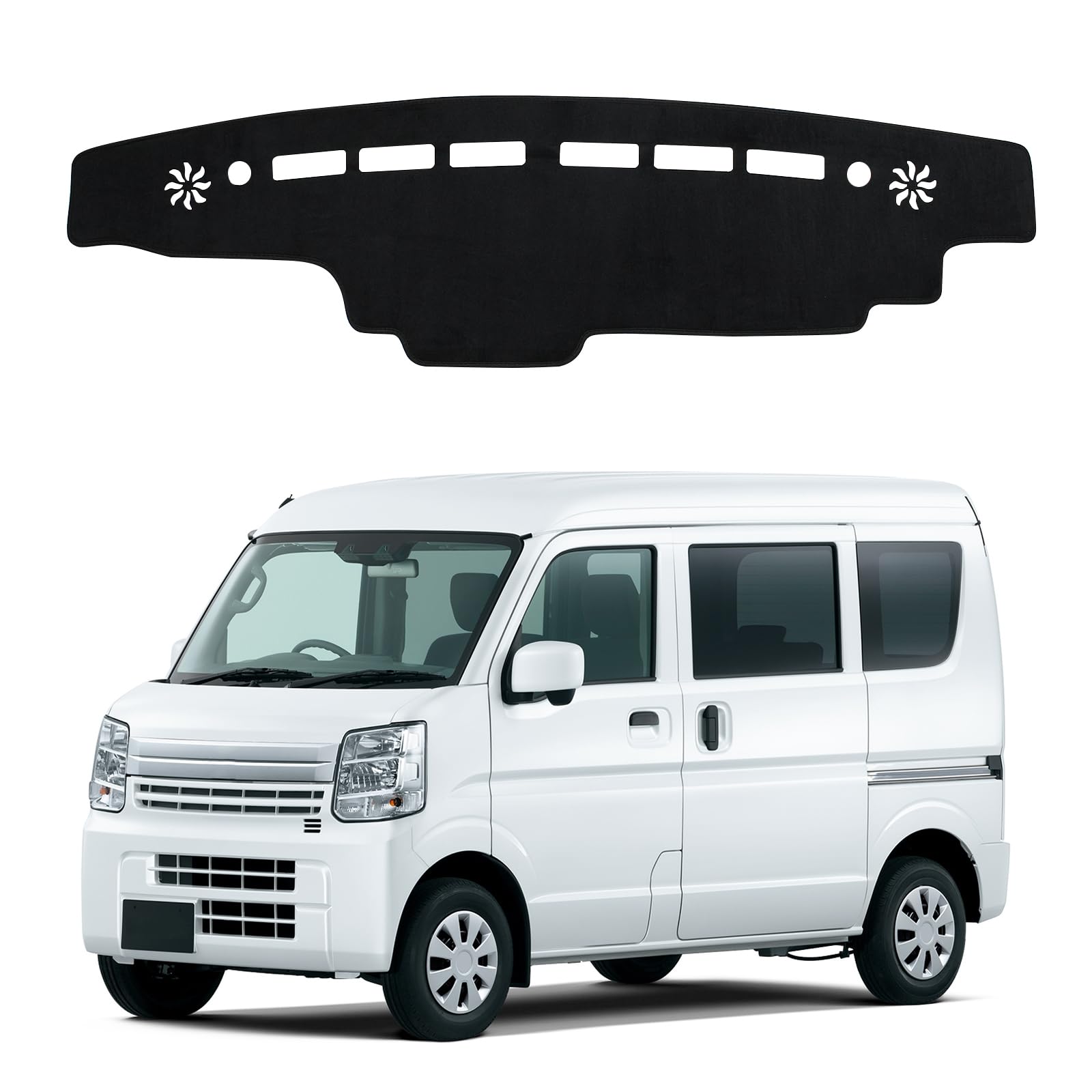 スズキ エブリイ バン DA17V エブリイワゴン DA17W ダッシュボードマット 車種専用設計 SUZUKI EVERY DA17W DA17V 日焼け防止 車内 ダッシュボードカバー ダッシュボード 保護マット インテリア アクセサリー 内装パーツ (スズキ エブリイ DA17W DA17V, ブラック)