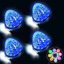 REPTICO LEDサイドマーカーランプ 24V トラック用 路肩灯 ブルー Blueクリアレンズ 8面クリスタルカット LEDマーカー ダウンライト 高輝度...