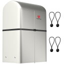 Rosefray タイヤラックカバー 420D 厚手 防水 屋外 8本 収納 防水 保管カバー 収納袋付き 110×75×145cm シルバー